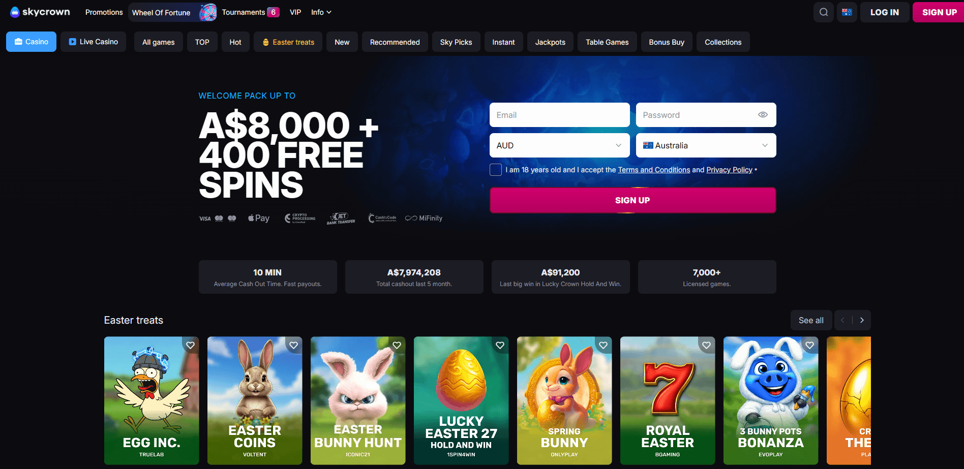 skycrown casinos online australia main page